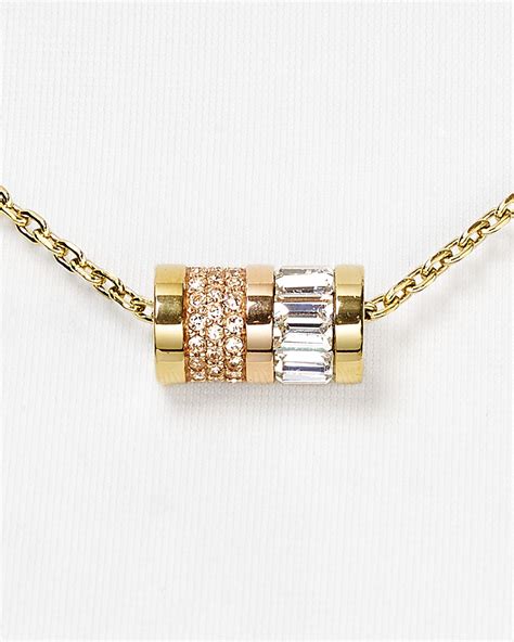 michael kors brilliance barrel necklace|Michael Kors jewelry.